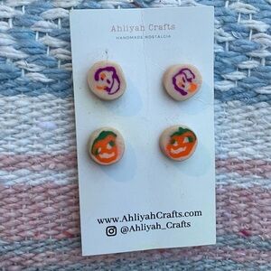 Handmade Pillsbury Halloween sugar cookie earrings